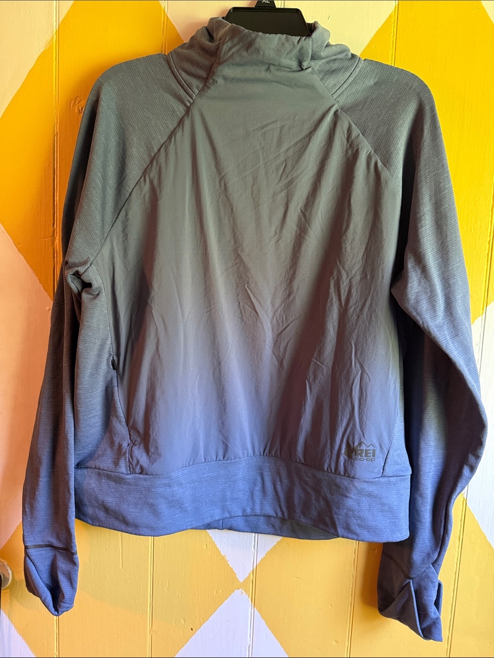 REI Slate Blue Zip-Neck Pullover